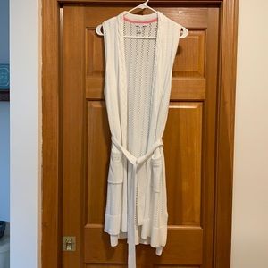 Isaac Mizrahi long bested sweater vest